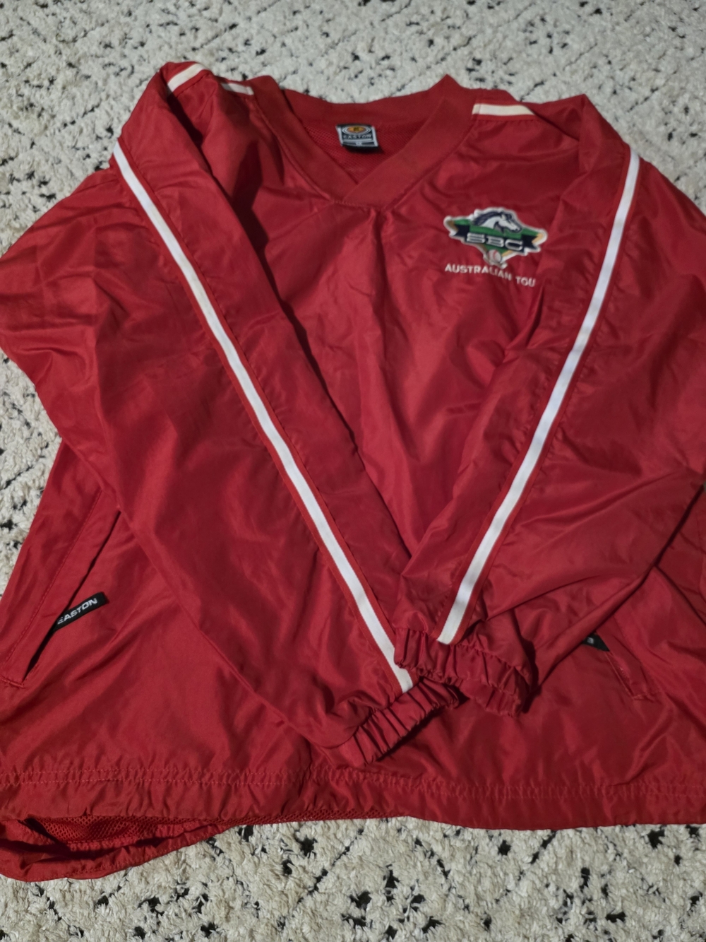 Easton Red Windbreaker with White Trim
